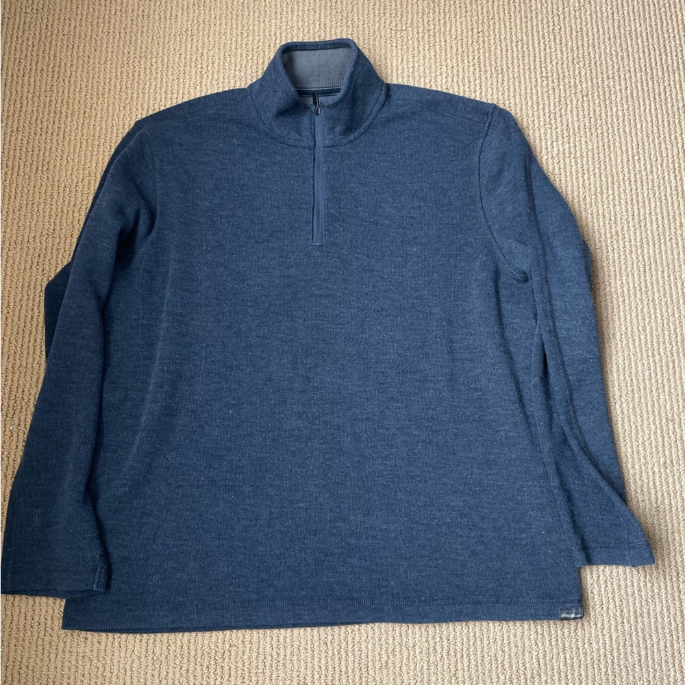 Eddie Bauer sweater knit 1/4 zip pull over sweatshirt - navy